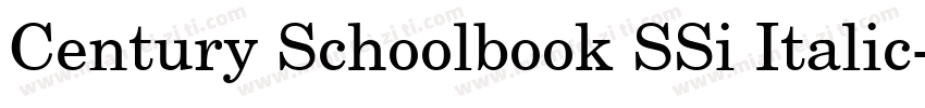 Century Schoolbook SSi Italic字体转换